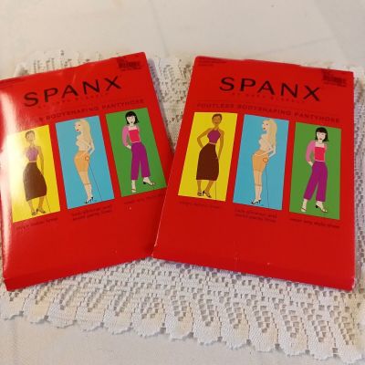 Spanx Footless Body shaping Pantyhose. Nude C. NWT. Lot of two.