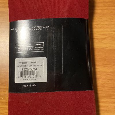 Todd Welsh Hosiery Footless Tights Red / Wine Size S/M Buying 3 Pair