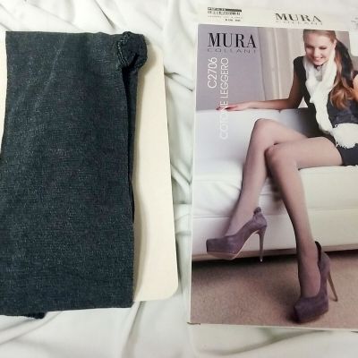 Mura Collant Light melange Cotton Tights Stocking - Made in Italy