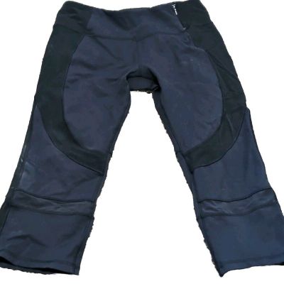 Large calia carrie underwood leggings Crop Sheer Panel Pocket Zipper Compression