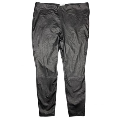 Good American Faux Leather Leggings High Rise Pants Black Plus Size 8 5X 5XL