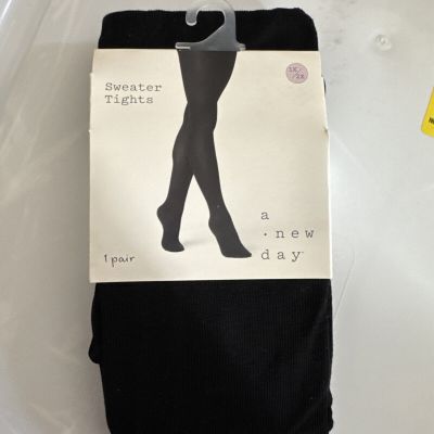 A New Day Sweater Tights Size 1XL/ 2XL 1 Pair Black/ Ebony