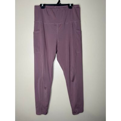 Women’s Size XL Creact Purple Mauve Leggings with Pockets Workout Pants