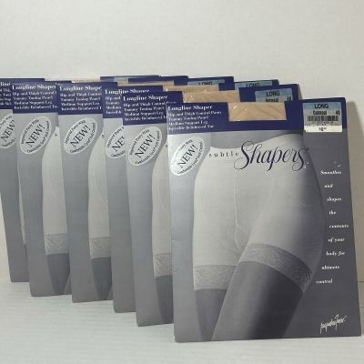 Subtle Shapers Pantyhose J.C. Penney Oatmeal 40 Long Lot Of 6