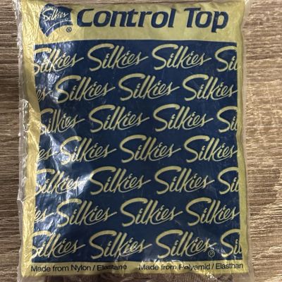 Silkies Control Top Pantyhose w/ Support Legs #705 Queen Taupe Vintage NIP