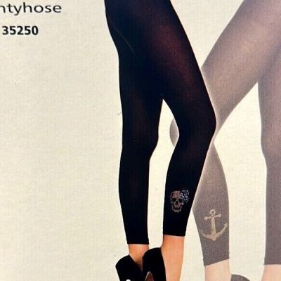 sexy MUSIC LEGS glitter SKULL anchor FOOTLESS stockings PANTYHOSE leggins TIGHTS