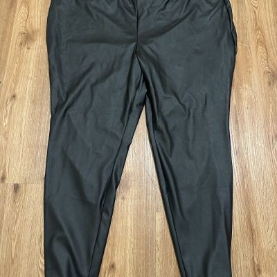 Torrid Black Faux Leather Signature Waist Leggings Size 4X Q12