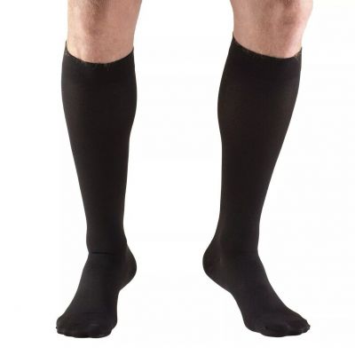 Truform Compression Socks Med Black Below Knee Stockings Closed Toe 20-30 mmHg