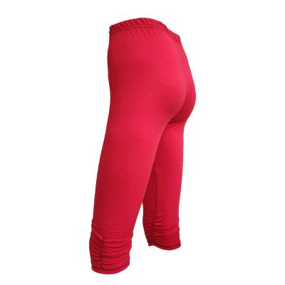 Ladies Capris Leggings Elastic Waisted Cropped Pants Women Stretch Cycling