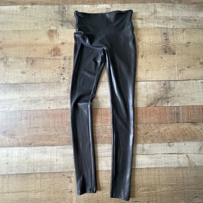 SPANX® Faux Leather Leggings X-SMALL Black