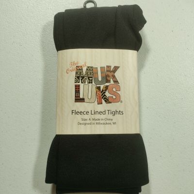 New in Pack the original Muk Luks Fleece Lined Tights Black Size A