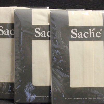 3 set Sache Micro Fiber Semi Opaque Fashion Pantyhose Tights S/m 4'11