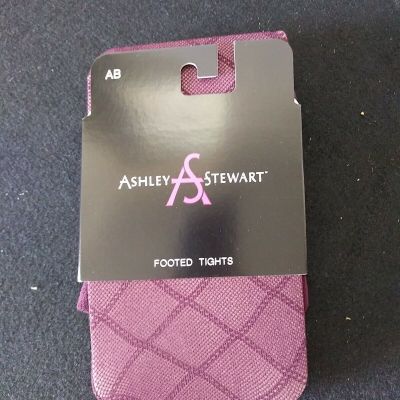 Ashley Stewart Footed Tights - Wine - Size AB - MSRP $12.50 (NEW)