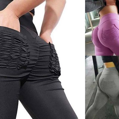 Women Sexy Push Up Fitness Leggings Pocket Sport Yoga Gym Pants Workout Trousers