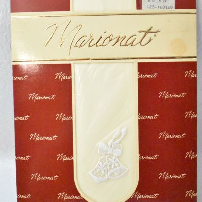 Marionat Nylon Stockings Bridal  Ivory  Size B New Vintage 1985