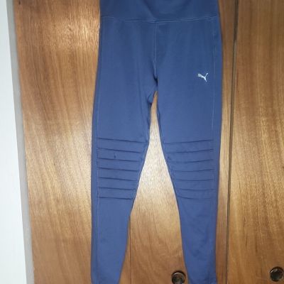 Puma Woman's Purple Leggings Size Medium Casual Comfort Logo Athletic Workout
