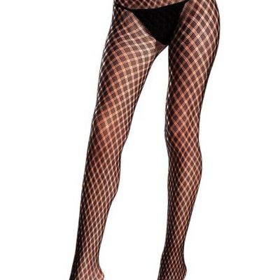 Pantyhose Women's Plus Size Black Fishnet Patterned Tights Sheer to Waist