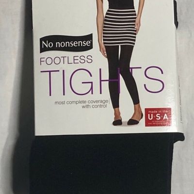 No nonsense Opaque Nylon Tights Women's Black 1 pair.   L USA