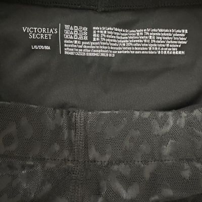 Victoria’s Secret High Performing Black Leopard Print Sheer High Waisted Legging