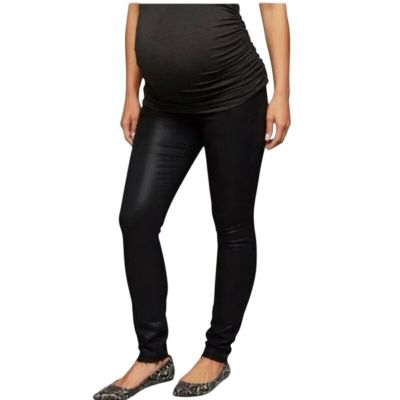 Articles of Society wet look high waist stretch maternity jeans