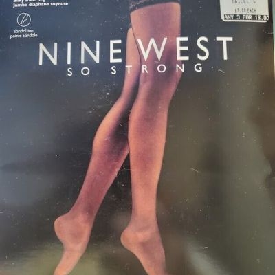 Nine West So Strong 20 Denier Thigh High Stockings  Size 1 Color Medium Nude