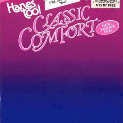 Hanes Too! CLASSIC COMFORT CONTROL TOP SANDALFOOT - Style 083, Size AB, Pearl
