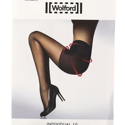 Wolford Individual 10 Soft Control Top Tights in Black L46012 Size S
