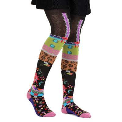 Dub & Drino France Ladies Tights - Made in Italy - Colorful Patchwork Novelty