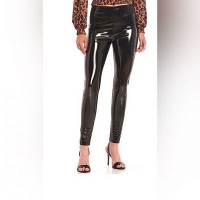 NWT Gianni Bini Women's Faux Leather Black Leggings Size M MSRP $119