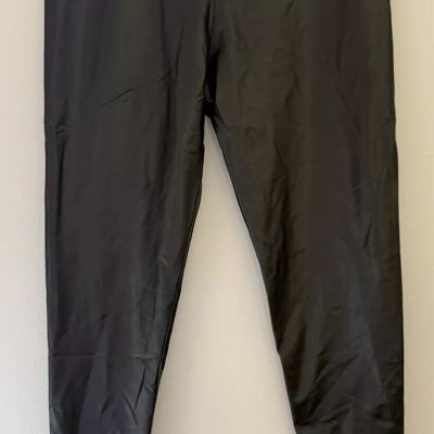 Spanx Faux Leather Leggings in Color Black SZ XXL Bikercore Edgy Sexy Punk