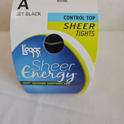 L'eggs Sheer Energy Control Top Sheer Tights Medium Support Leg Pantyhose Size A
