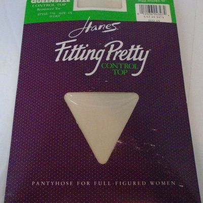 Hanes Fitting Pretty Queensize Control Top 4X Ivory New F1