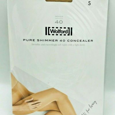 Wolford Women's Pure Shimmer 40 Concealer Tights Fairly Light Size Small
