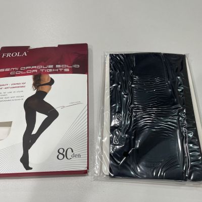 Frola- Womens Black Compact Repair Tights- Size M