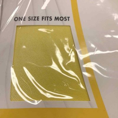 Lot of 2 pairs yellow opaque footless tights Spirit Halloween costume nylons OS