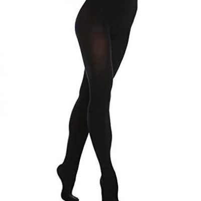 Women's 80 Den Soft Opaque Tights, Women's Tights Large-X-Large Totally Black