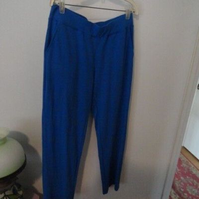 RAFAELLA COMFORT LEGGINGS SIZE M SOFT COTTON BLEND KNIT BRIGHT BLUE