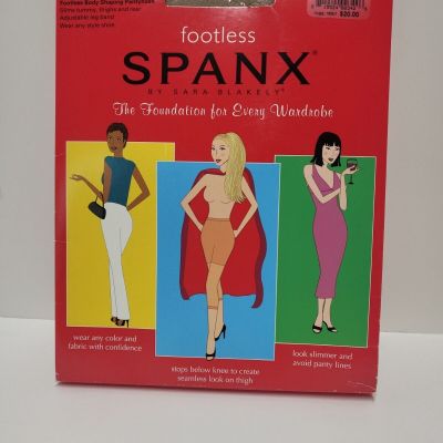 Spanx Footless Body Shaping Pantyhose Medium Control Slimming Size C Nude 1 NEW