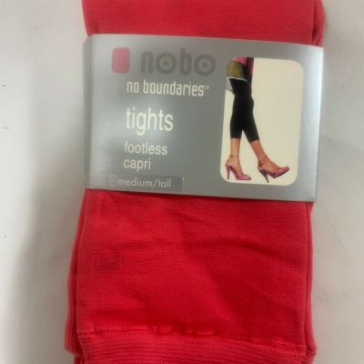 1 Pr No Boundaries Women's Footless Capri Tights - Made in Italy