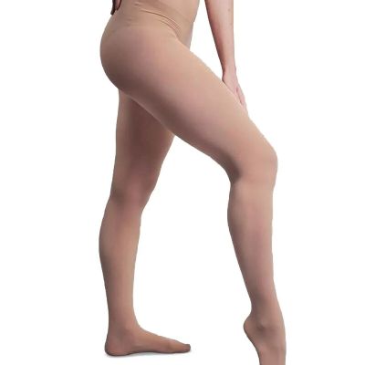 New Nude Barre Footed Opaque Tights Small Medium S/M 7am