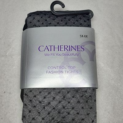 Catherine’s  Control Top Fashion Tights Plus Size 5X - 6X
