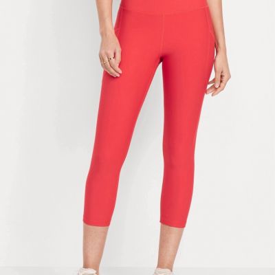 Old Navy Women's Size 2X ~ High-Waisted PowerSoft Side-Pocket Crop Leggings