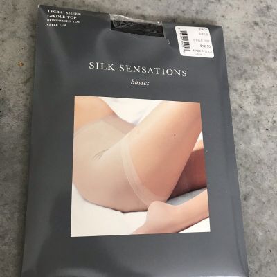 Silk Sensations Basics Lycra Sheer Style 133 Black Tights Size B