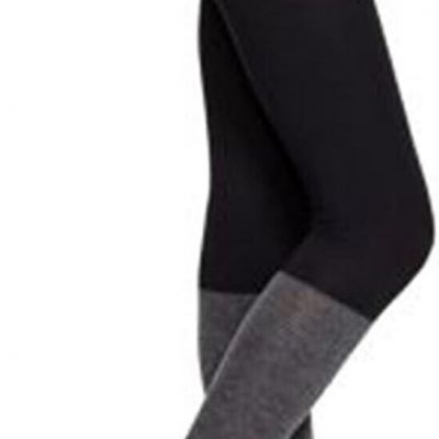 DKNY Women's Over-the-Knee Sock Tights Grey black Med (5'3