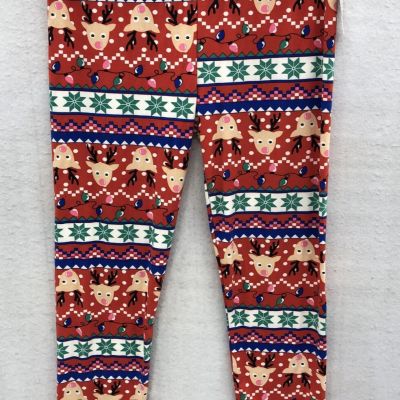 Yummy Leggings Womens Size XL Reindeer Lounge Leisure Christmas Holiday Winter