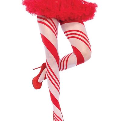 Brand New Spandex Sheer Candy Striped Pantyhose Leg Avenue 7944