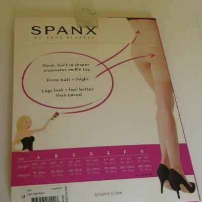 Spanx High Waisted Sheers Size G Style 914 Beige Sand 20 Denier
