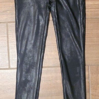 Spanx Women's Faux Leather Leggings Black Size Small #2437