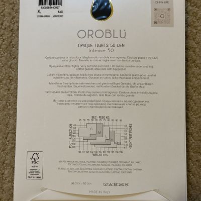Oroblu Intense 50 Opaque tights In Black, XL