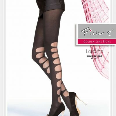 Fiore Lorraine pantyhose 40 den cut out fashion 40 den tights , Made in Poland